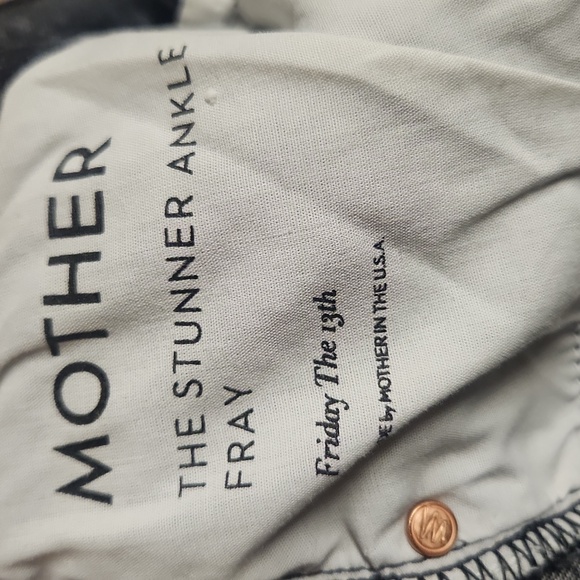 MOTHER Black/Gray Skinny Jeans, Stunner Ankle Fray, Women's Size 29, EUC - Picture 4 of 8